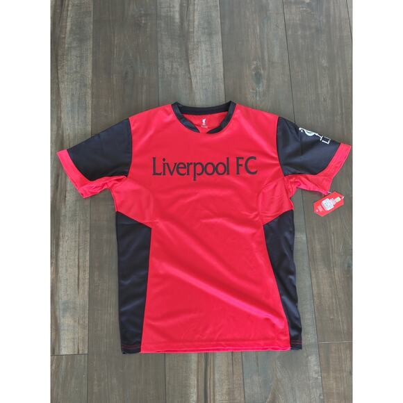 Liverpool FC Men’s M Red Black Soccer Jersey Shirt Official LFC Football Fan Tee - Picture 1 of 3